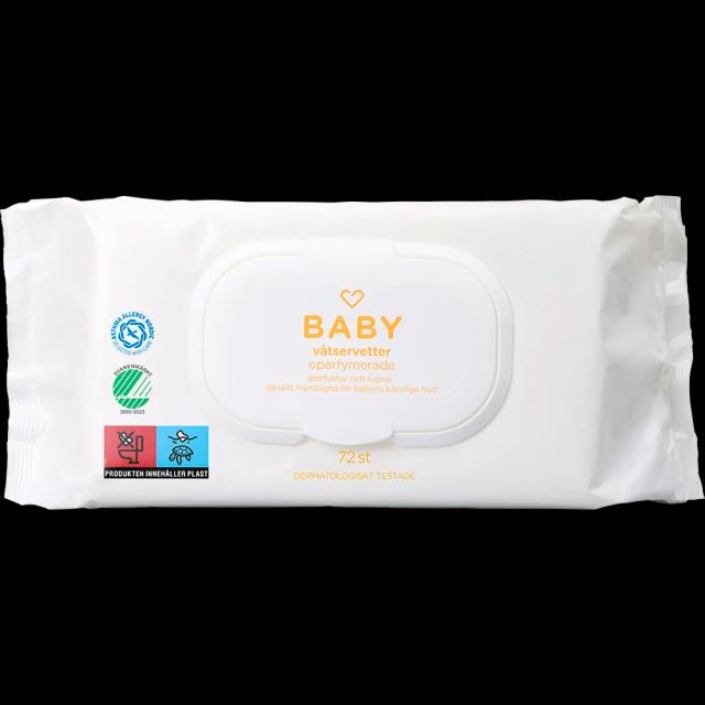 Hjärtats Oparfymerade Babyvåtservetter Storpack