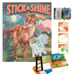 Dino World Målarbok Tick & Shine