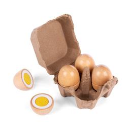 Äggbricka med fyra träägg leksak