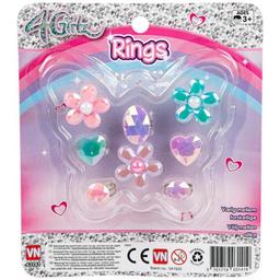 Flickor 8x Färgglada Fingerringar Set
