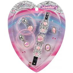 Tjejring, örhängen och armband lekset