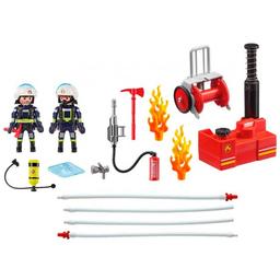 Brandmansleksak med fungerande vattenpump