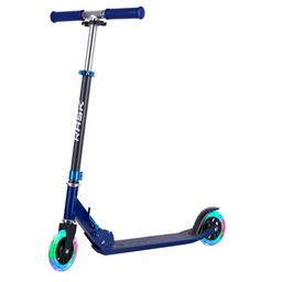 Blå Rask 145mm sparkcykel med LED-ljus