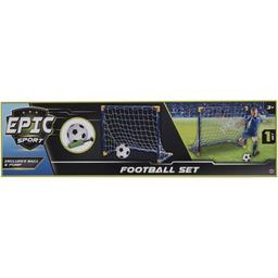 Fotbollsset med mål, boll och pump