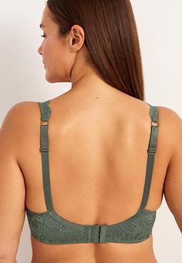 Bygel-bh i spets Khakigrön