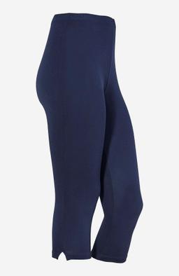 Svarta caprileggings med sidoslitsar
