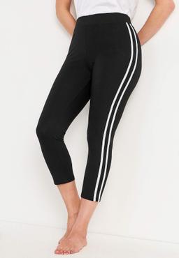 Caprileggings i Svart Stretchtyg