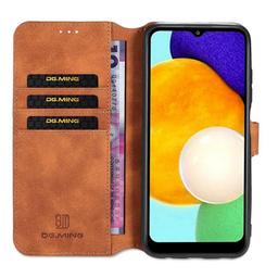 Dgming Retro Plånboksfodral Samsung Galaxy A03s Brun