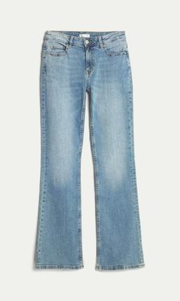 Mellanblå Low Flare Jeans för Dam