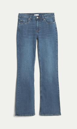 Mellanblå Low Flare Jeans för Dam