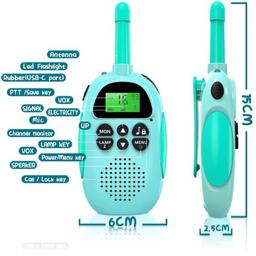 Barnens walkie talkie med ficklampa 3 km