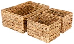 Förvaringskorgar i naturmaterial, 3-pack