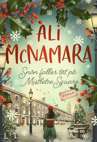 Snön faller tät på Mistletoe Square Pocket