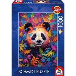 Schmidt Pussel Panda i Färgglada Löv