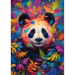 Schmidt Pussel Panda i Färgglada Löv