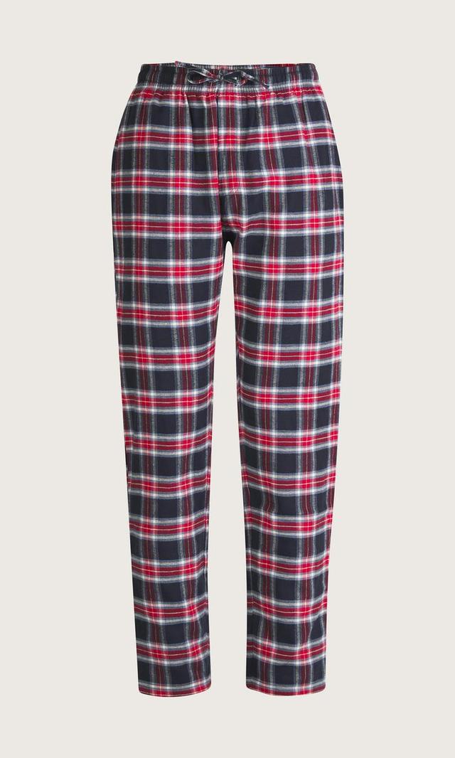 Röd flanellpyjamasbyxa för herr