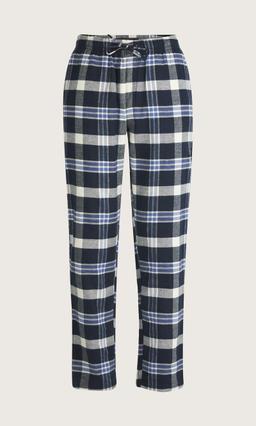 Marinblå Flanellpyjamasbyxa för Herr