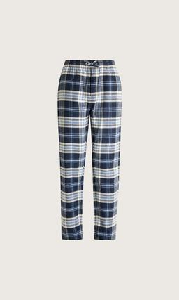 Marinblå Flanellpyjamasbyxa för Herr