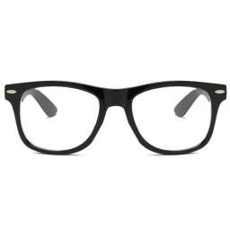 Svarta Wayfarer Läsglasögon Styrka
