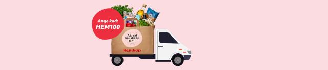 100 kr rabatt! Gäller vid köp online med hemleverans för minst 1000 kr