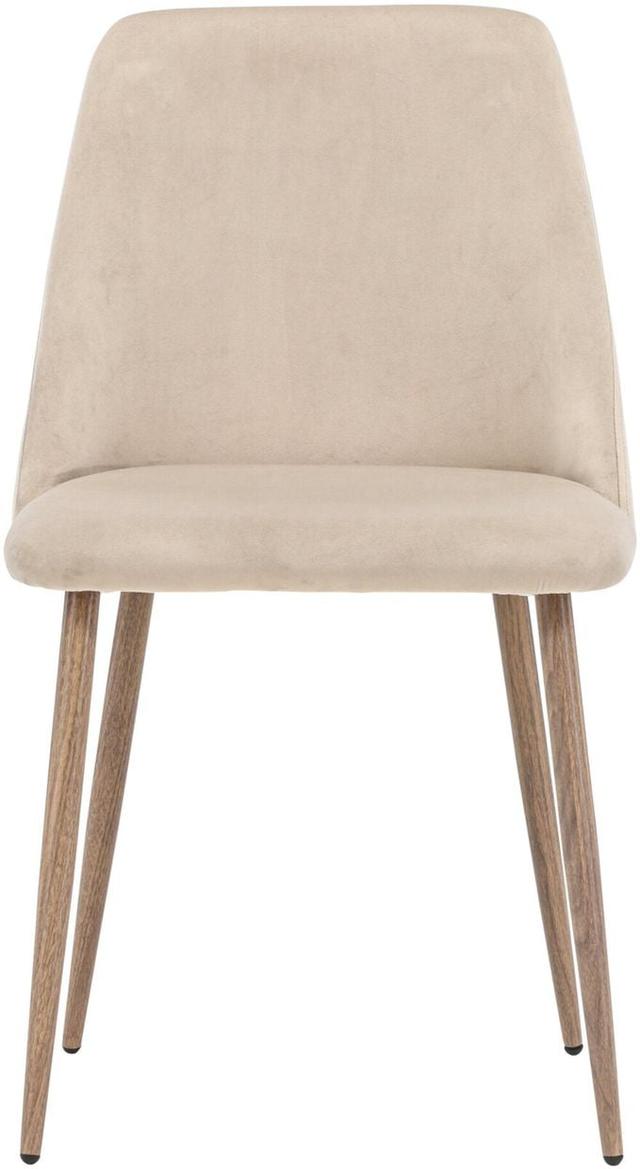 Hult matstol mörk valnöt och brun tyg