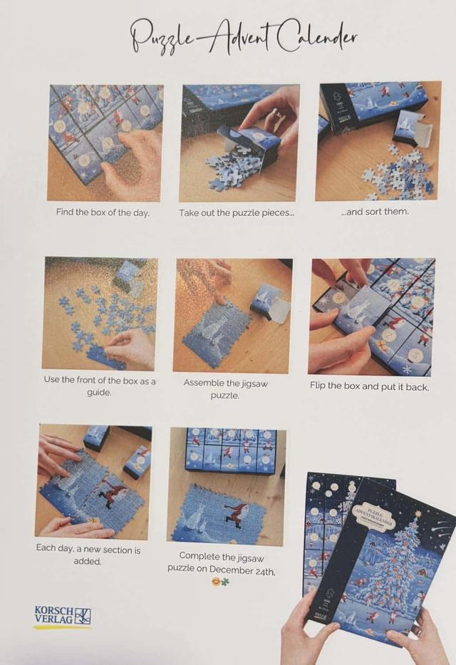 Pusselkalender Släde 1000 Bitar