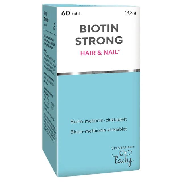 Biotin Strong 60 tabletter kosttillskott.