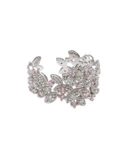 Elegant Silver Laurel Ring