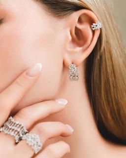 Eleganta Laurel hoops örhängen silver