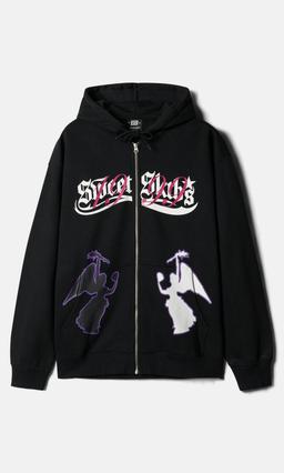 SWEET SKTBS Svart Zip-hoodie Herr