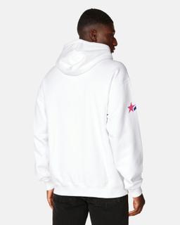 Vit Unisex Hoodie med Tryck