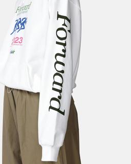 Vit Unisex Hoodie med Tryck
