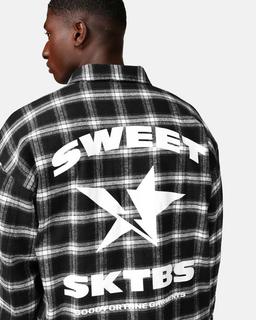 SWEET SKTBS Rutig Flanellskjorta Herr Svart