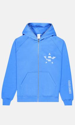 Junkyard Ljusblå Unisex Zip Hoodie
