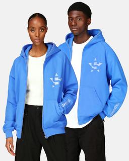 Junkyard Ljusblå Unisex Zip Hoodie