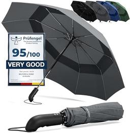 Paraply Vindtät Compact + Stark Storm Proof Frame + Auto Öppna Stäng | Lätta Små Vikbara Golf Brolly