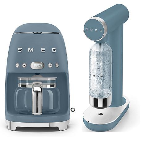 SMEG Paket Kaffebryggare och Kolsyremaskin Storm Blue