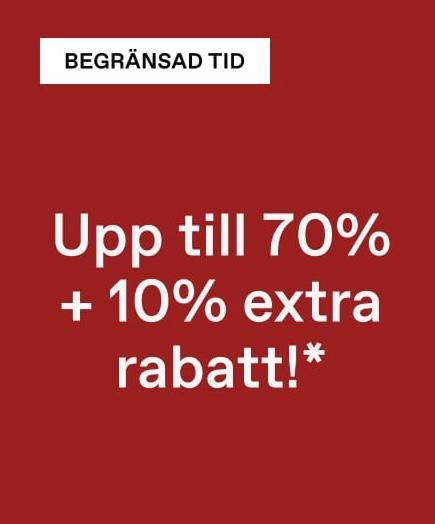 Upp till 70 % rabatt + 10 % extra rabatt hos Booztlet