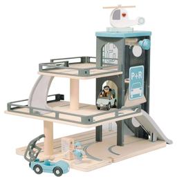 Träleksaksgarage för barn från 3 år