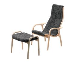 Lamino Fåtölj med Pall Scandinavian Grey