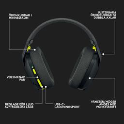 Logitech G435 Wireless Gaming Headset Black