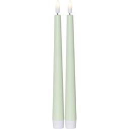 Flamme Slim Grön Antikljus 2-pack