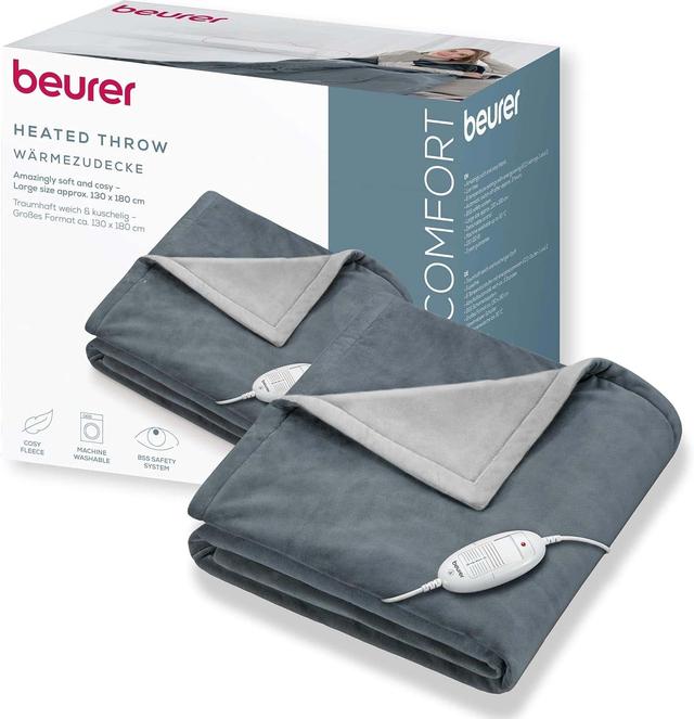 Beurer HD75UK Grey Electric Heated Throw