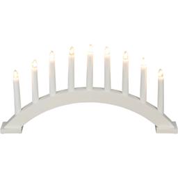 7-armad vit trä adventsljusstake Konstsmide