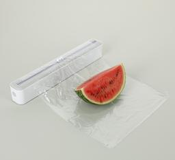 Plastfoliedispenser med integrerad skärare
