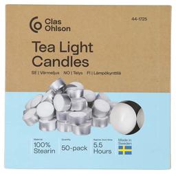 Värmeljus 50-pack av 100% stearin