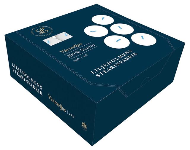 Liljeholmens vita värmeljus 75-pack