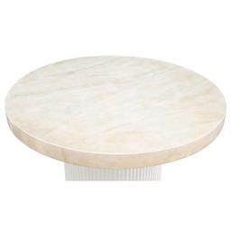 Merca utebord Ø80 cm i travertinutförande