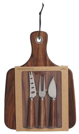 Elegant ostbricka med knivset
