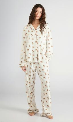 JUNKYARD Flerfärgade Flanellpyjamasbyxor Dam